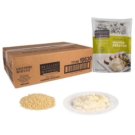 Brillant Beginnings Brilliant Beginnings Ready Recipe Mashed Potatoes 26 oz. Bag, PK6 10630